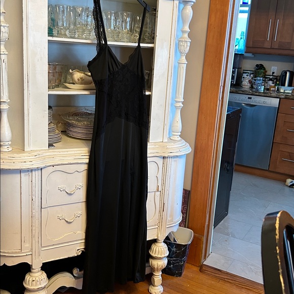 Other - #125 Long Black Négligée P-P is 17” to 19”